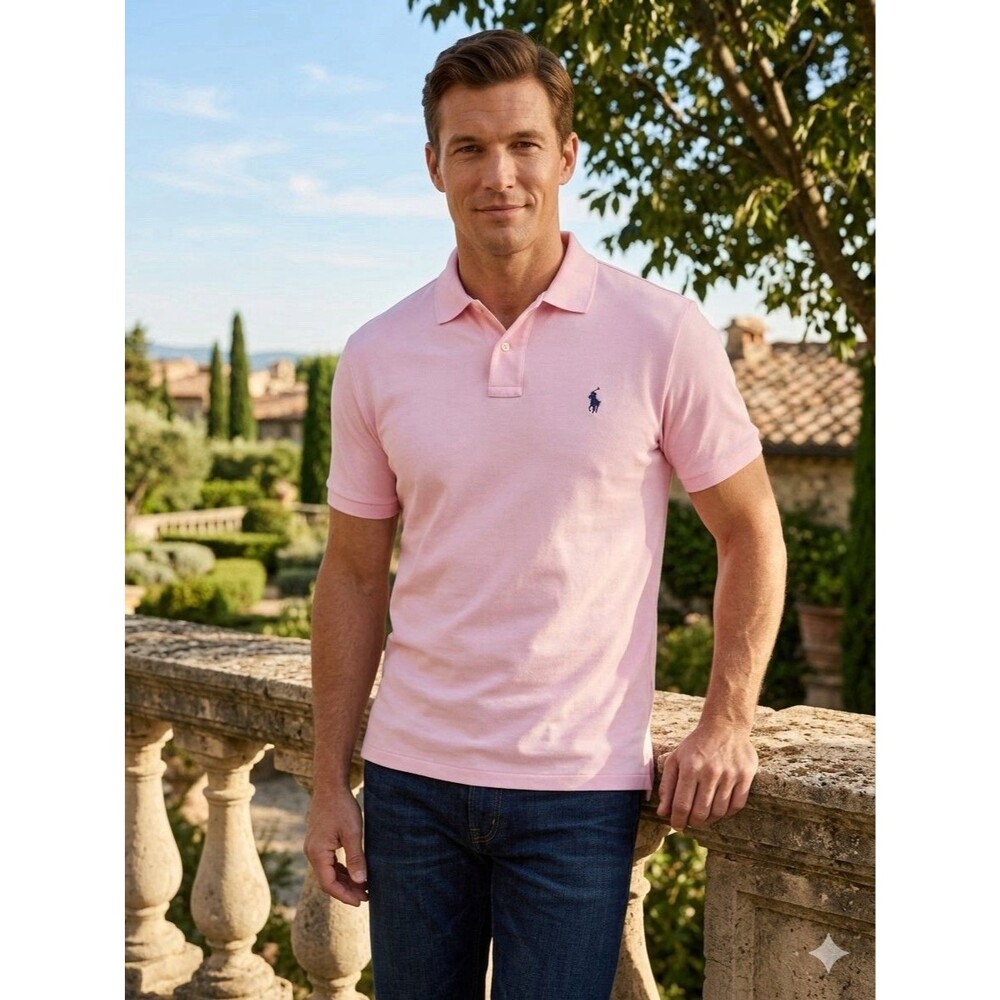 Polo Ralph Lauren Men’s Bright Pink Short Sleeve Polo Size Small